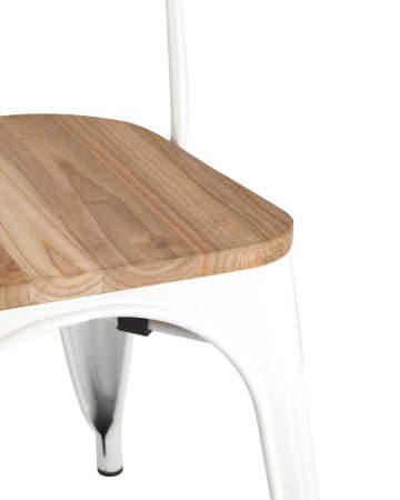 Стул TOLIX WOOD белый глянцевый (Стул Tolix белый глянцевый)