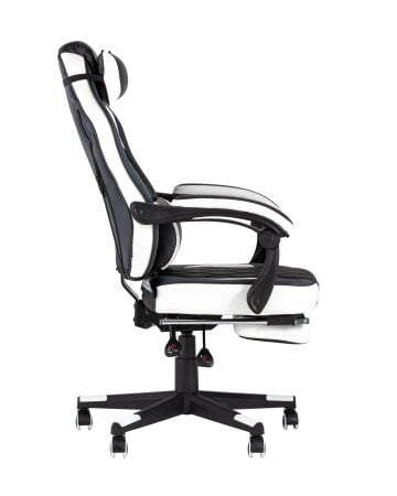 Кресло игровое TopChairs Virage черно-белое (Геймерское кресло Virage черно-белый) Кресло игровое TopChairs Virage черно-белое (Геймерское кресло Virage черно-белый)