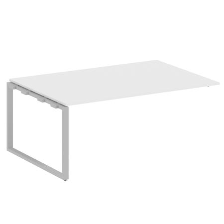 Проходной наборный элемент переговорного стола Metal System Style БО.ППРГ-5 1800x1235x750 (Белый/Серый металл)