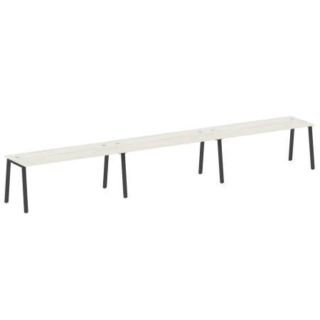 Рабочая станция на 3 рабочих места на А-образном м/к Metal System Style БА.СМ-3.5 5400x720x750 (Дуб наварра/Антрацит металл)