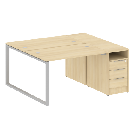 Рабочая станция Metal System Style БО.РС-СТП-2.2 1612x1475x750 (Акация/Серый металл)