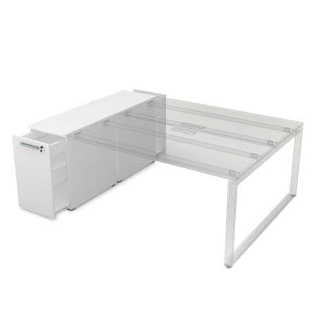 9ТП.012.2 Тумба с выкатной секцией (1635x450x750) (Белый премиум)