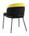 Стул Дабл велюр черный с желтой вставкой (Стул Дабл черный, желтый) Стул Дабл велюр черный с желтой вставкой (Стул Дабл черный, желтый)