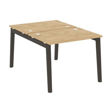Рабочая станция на деревянных опорах Onix Wood OW.D.RS-2.1.7 980x1475x750 (Тиквуд Светлый/Дуб Темный)