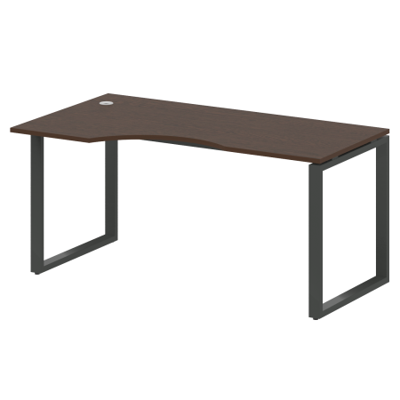 Стол криволинейный левый Metal System Style БО.СА-1 Л 1600x900x750 (Венге Цаво/Антрацит металл)