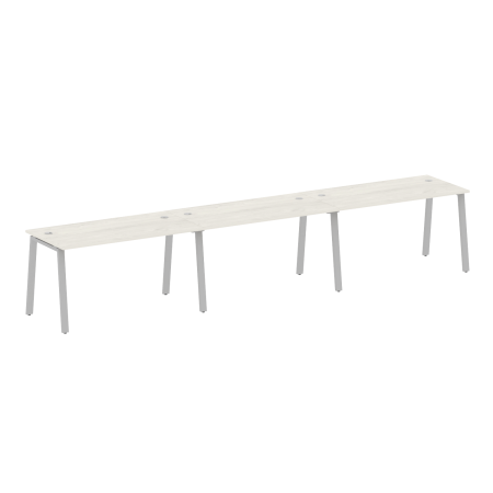 Рабочая станция на 3 рабочих места на А-образном м/к Metal System Style БА.СМ-3.3 4200x720x750 (Дуб наварра/Серый металл)