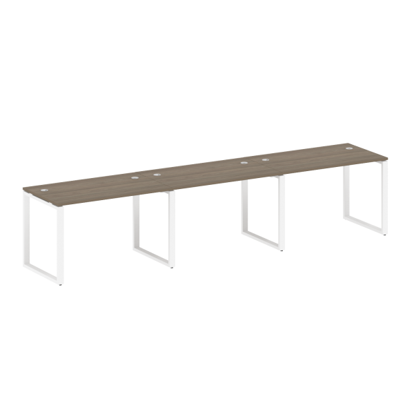 Рабочая станция Metal System Style БО.СМ-3.2 3600x720x750 (Вяз/Белый металл) Рабочая станция Metal System Style БО.СМ-3.2 3600x720x750 (Вяз/Белый металл)