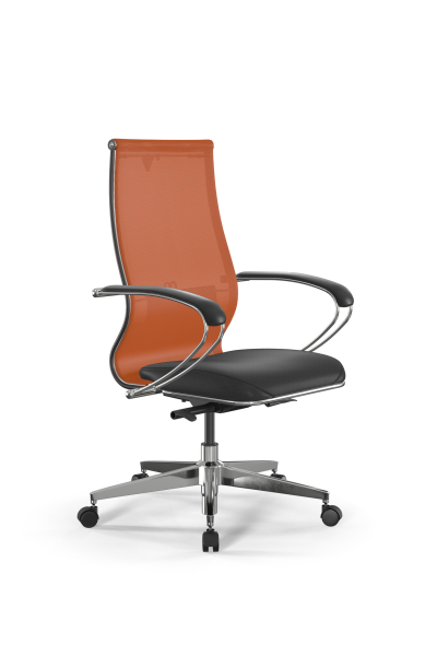 Кресло для руководителя Метта SynchroSit 10 B2-163K - T+Extra /Km00/Wm12/K1cL(M24.B22.G18.W02) (Черный | Оранжевый)