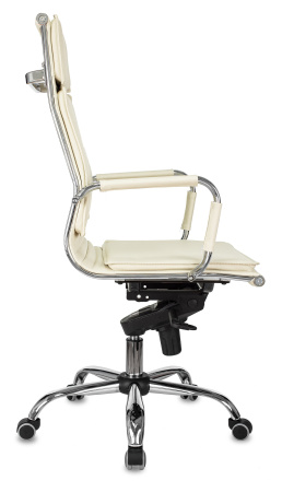 Кресло руководителя CH-993MB слоновая кость эко.кожа крестов. металл хром (Слоновая кость)