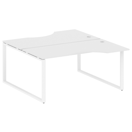 Рабочая станция криволинейная Metal System Style БО.РАС-СА-2.1 1600x1835x750 (Белый/Белый металл)
