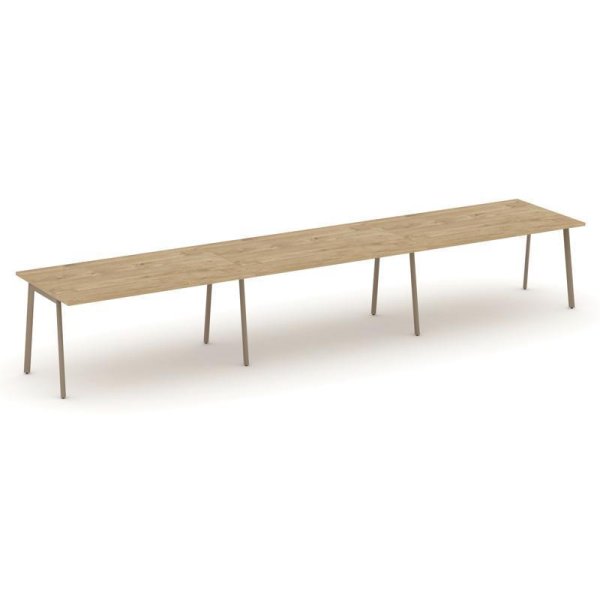 Стол переговорный ES.PRG-3.4-P (4740х980х750) (Тиквуд Светлый/Металл Латте) Стол переговорный ES.PRG-3.4-P (4740х980х750) (Тиквуд Светлый/Металл Латте)