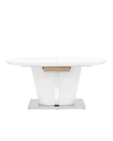 Стол обеденный Мулен раскладной 160-220*90 глянцевый белый (Стол обеденный Мулен белый)