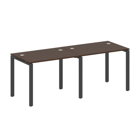 Рабочая станция на 2 раб.места Metal System Style БП.СМ-2.1 2000x720x750 (Венге Цаво/Антрацит металл)