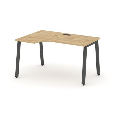 Стол рабочий эргономичный SN-6A.SPA-021(L) (1380х800/980х750) (Тиквуд Светлый/Металл Антрацит)