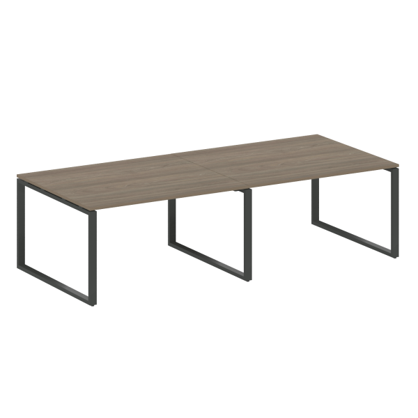 Переговорный стол 2 столешницы Metal System Style БО.ПРГ-2.3 2800x1235x750 (Вяз/Антрацит металл) Переговорный стол 2 столешницы Metal System Style БО.ПРГ-2.3 2800x1235x750 (Вяз/Антрацит металл)