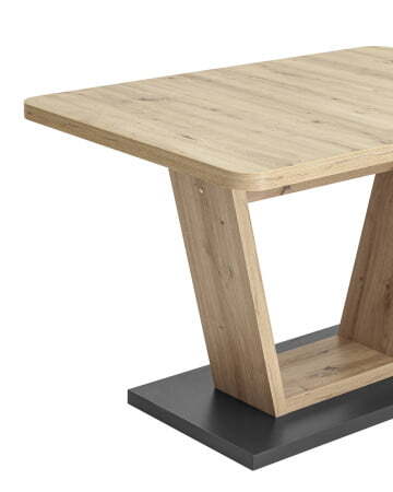 Стол Vector 120-160*80 дуб/графит (Стол обеденный Vector графит)