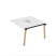 10СПС.124 Стол системы Бенч, переговорный - средний (1600x1200x750) (Белый премиумМеталл глянец)
