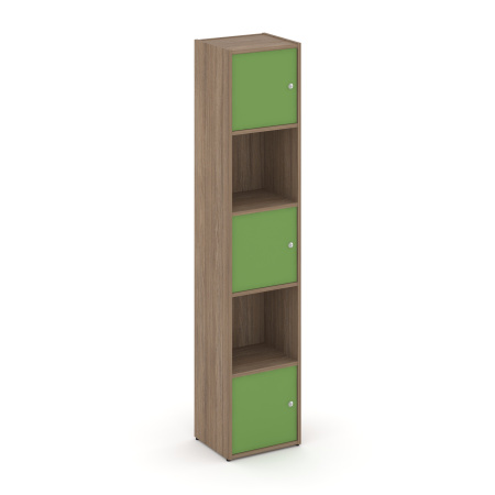 Стеллаж Locker Plus LK.K-007 408x350x1983 (Дуб Аризона | Зеленый)
