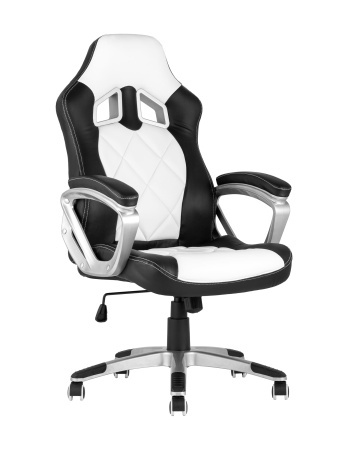 Кресло игровое TopChairs Continental белое (Геймерское кресло Continental белый)