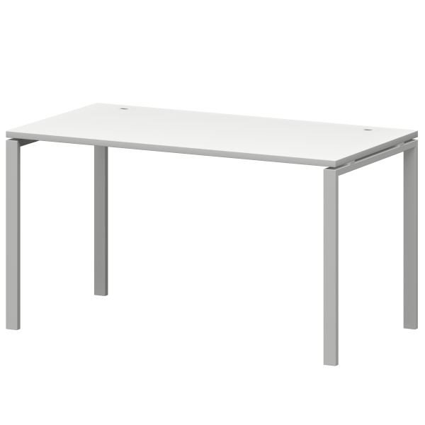 Стол на металлокаркасе Смарт СМС25-П-10К.73.Пр25 1000x730x750 (Белый/Белый)
