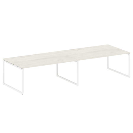 Переговорный стол 2 столешницы Metal System Style БО.ПРГ-2.5 3600x1235x750 (Акация/Антрацит металл)