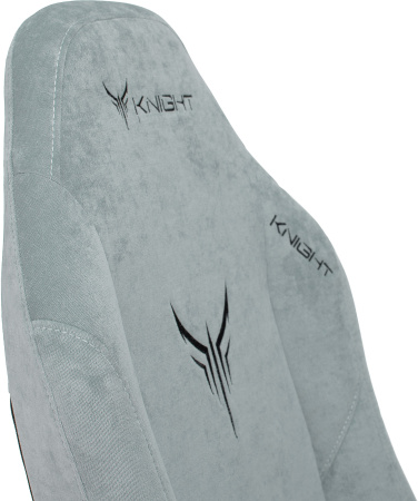 Кресло игровое Knight N1 Fabric серо-голубой Light-28 с подголов. крестов. металл (Серо-голубой)