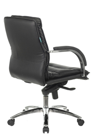 Кресло руководителя T-9927SL-LOW черный кожа низк.спин. крестов. металл хром (Черный) Кресло руководителя T-9927SL-LOW черный кожа низк.спин. крестов. металл хром (Черный)