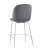 Стул полубарный Beetle со спинкой серый хромированные ножки (Стул полубарный Турин серый)