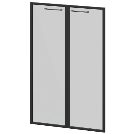 Фасады рамочные стеклянные Кортез KZF-38RS(Ч) 784x20x1158 (Тонированный)