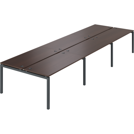 Стол на металлокаркасе для заседаний Арго-М АМП-480 4800x1236x760 (Дуб венге/Антрацит)