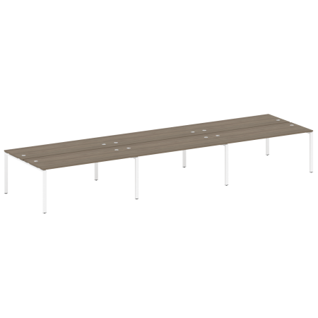 Рабочая станция на 6 раб. мест Metal System Style БП.СМ-6.5 5400x1475x750 (Вяз/Белый металл)