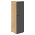 Шкаф колонка со стеклянной дверью левый LOFTIS LMC 40.2(L) 400х430х1517 (Дуб Бофорд)