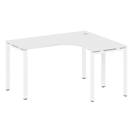 Стол криволинейный правый Metal System Style БП.СА-3 Пр 1400x1200x750 (Белый/Белый металл)