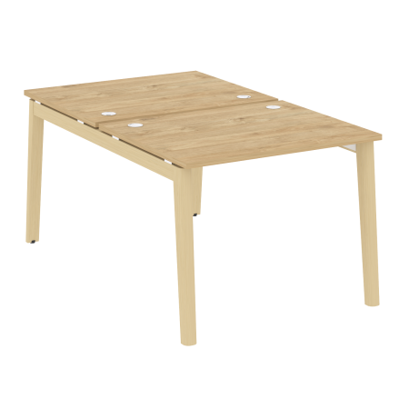Рабочая станция на деревянных опорах Onix Wood OW.D.RS-2.1.8 980x1635x750 (Тиквуд Светлый/Дуб Светлый)
