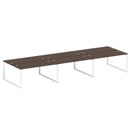 Рабочая станция Metal System Style БО.СМ-6.4 4800x1475x750 (Венге Цаво/Белый металл)