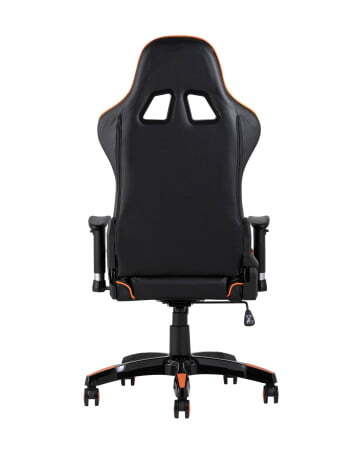 Кресло игровое TopChairs Corvette оранжевое (Геймерское кресло Corvette черный, оранжевый)