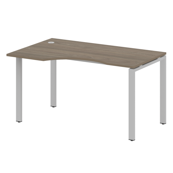 Стол криволинейный левый Metal System Style БП.СА-2 Л 1400x900x750 (Вяз/Серый металл) Стол криволинейный левый Metal System Style БП.СА-2 Л 1400x900x750 (Вяз/Серый металл)