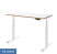 SKID Стол письменный 140х75 (Белый Калифорнийский дуб/Белый металл)
