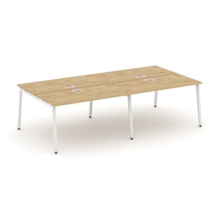 Рабочая станция 2-х сторонняя SN-4A.DRS-054 (3160х1632х750) (Тиквуд Светлый/Металл Белый)