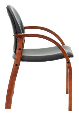 Стул ДЖУНО черный эко.кожа на ножках дерево (Черный)