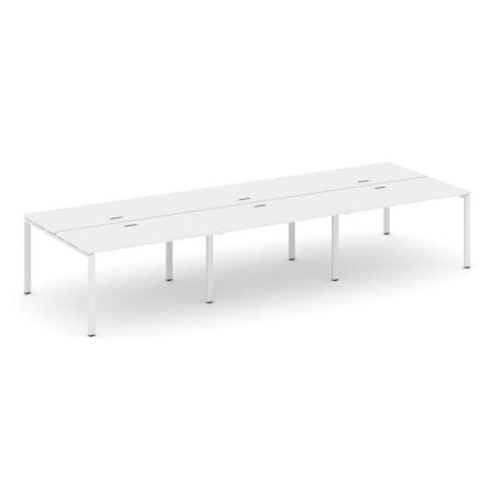 Рабочая станция 2-х сторонняя SN-6P.DRS-082 (3540х1632х750) (Белый/Металл Белый)