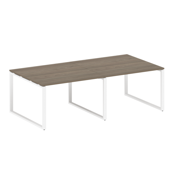 Переговорный стол 2 столешницы Metal System Style БО.ПРГ-2.2 2400x1235x750 (Вяз/Белый металл) Переговорный стол 2 столешницы Metal System Style БО.ПРГ-2.2 2400x1235x750 (Вяз/Белый металл)