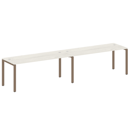 Рабочая станция на 2 раб.места Metal System Style БП.СМ-2.5 3600x720x750 (Дуб Наварра/Мокко металл)