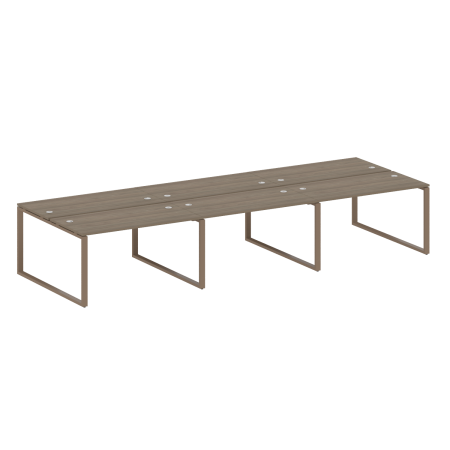 Рабочая станция Metal System Style БО.СМ-6.3 4200x1475x750 (Вяз/Мокко металл)
