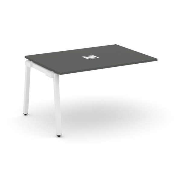Проходной наборный элемент переговорного стола SN-5A.NSPRG-003 (1380х980х750) (Антрацит/Металл Белый)