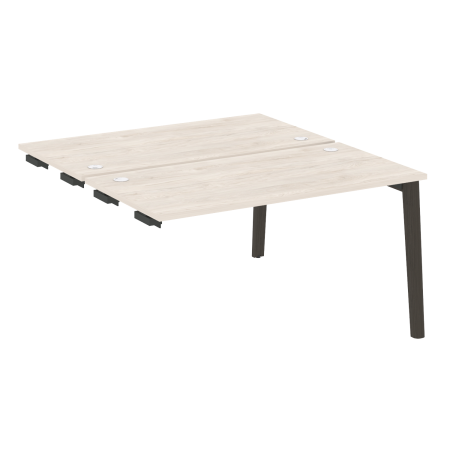 Стол-приставка двойной на деревянных опорах Onix Wood OW.D.SPR-3.7 1380x1475x750 (Денвер Светлый/Дуб Темный)