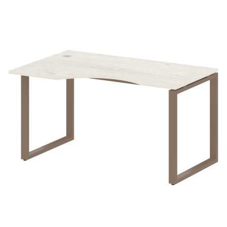 Стол криволинейный левый Metal System Style БО.СА-2 Л 1400x900x750 (Дуб Наварра/Мокко металл)