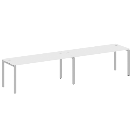 Рабочая станция на 2 раб.места Metal System Style БП.СМ-2.5 3600x720x750 (Белый/Серый металл)