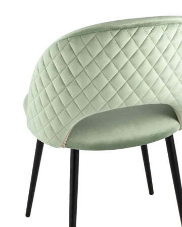 Стул Меган велюр с ромбами фисташковый (Стул Меган фисташковый)