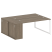 Рабочая станция с шкафом-купе на О-образном м/к Metal System Style БО.РС-СШК-1.4 Т 2010x1475x750 (Дуб наварра/Серый металл)